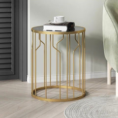 Metallic Frame Side Table