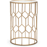 Geometric Design Gold Side Table