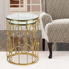 Accent Metal Nesting Side Tables