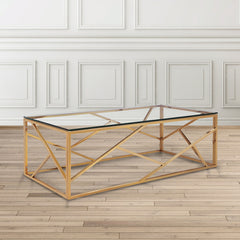 Crisscross Metal Coffee Table