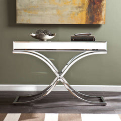 Stainless Steel Mirrored Console Table