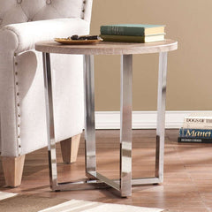 Transitional Steel End Table