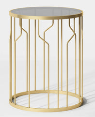 Metallic Frame Side Table