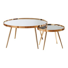 Mirror Top Nesting Coffee Table