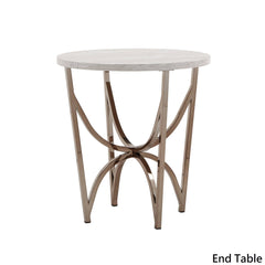 Champagne Gold End Table