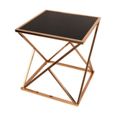 Geodesical Rose Gold End Table
