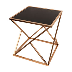 Geodesical Rose Gold End Table