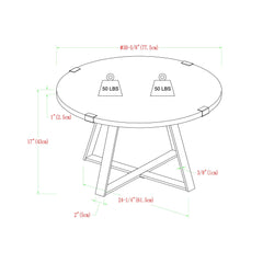Round Metal Wrap Coffee Table