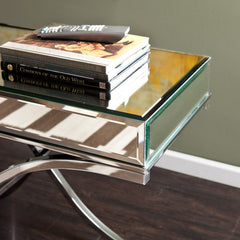Stainless Steel Mirrored Console Table