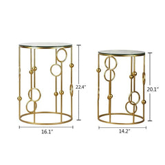 Accent Metal Nesting Side Tables