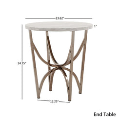 Champagne Gold End Table