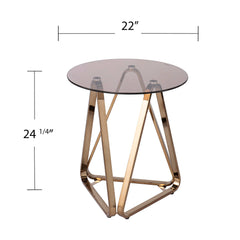 Champagne Glass End Table