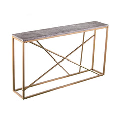 Faux Marble Skinny Console Table