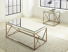 Mirrored End Table