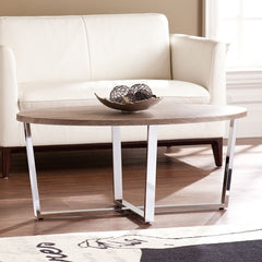 Stainless Steel Oval Coctail Table