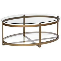 Retro Glitz Glass Metal Coffee Table