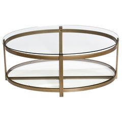 Retro Glitz Glass Metal Coffee Table