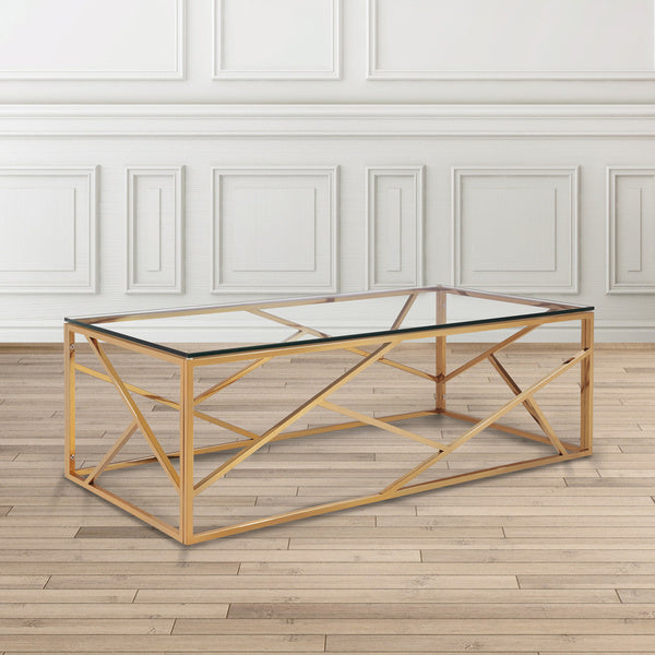 Crisscross Metal Coffee Table