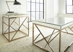 Mirrored End Table