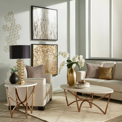 Champagne Gold End Table