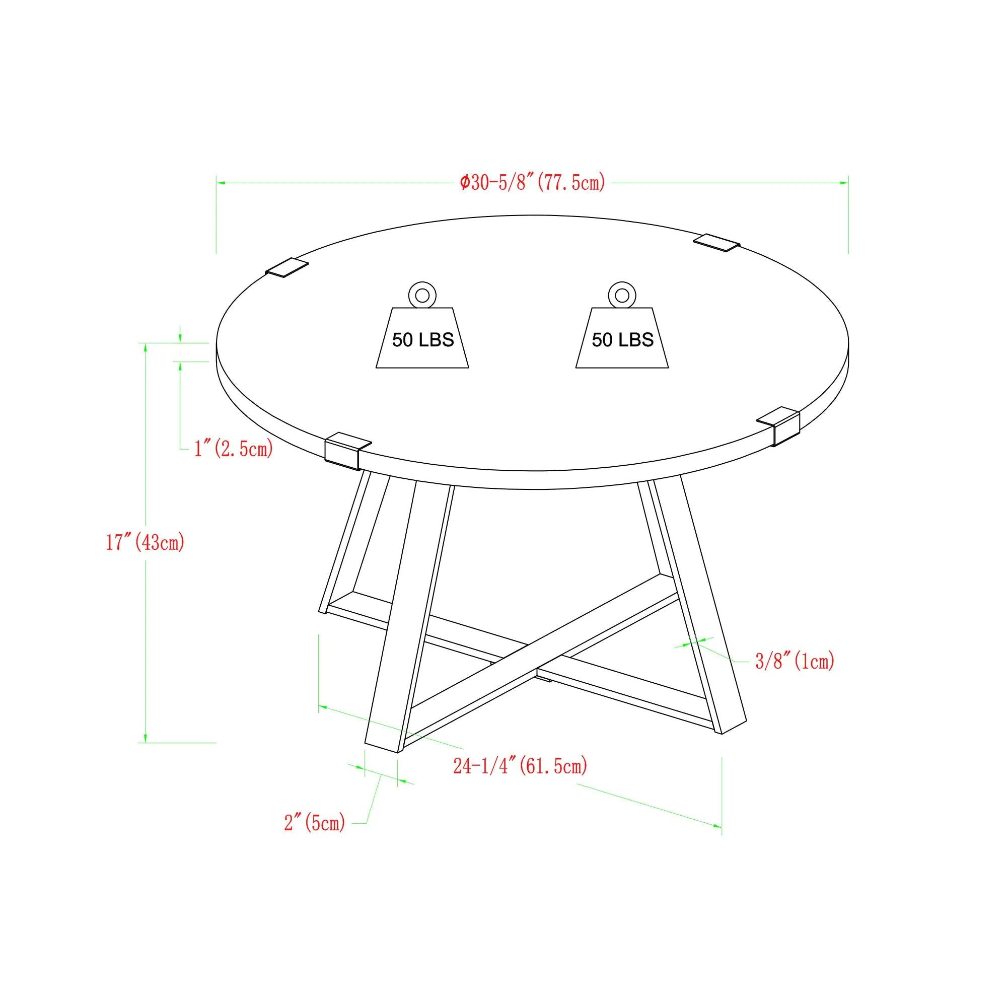 Round Metal Wrap Coffee Table