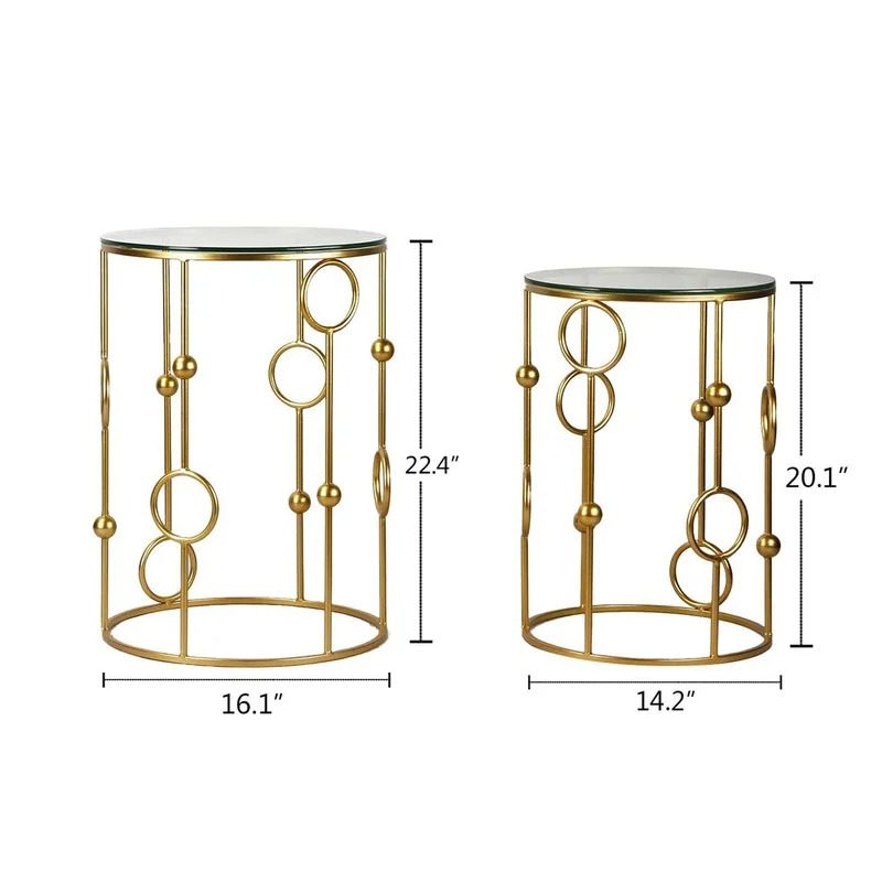 Accent Metal Nesting Side Tables