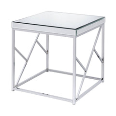 Mirrored End Table