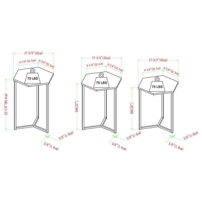 Three Piece Nest of Tables
