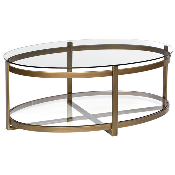 Retro Glitz Glass Metal Coffee Table