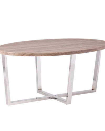 Stainless Steel Oval Coctail Table