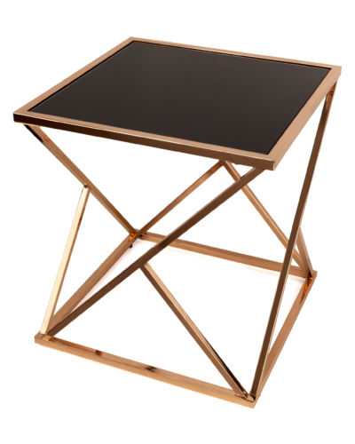 Geodesical Rose Gold End Table