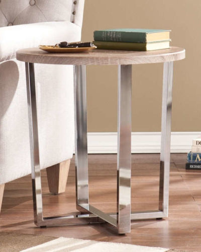 Transitional Steel End Table