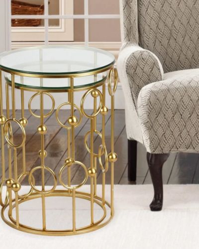 Accent Metal Nesting Side Tables