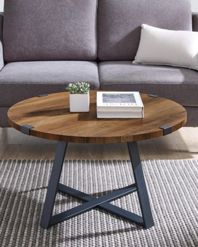 Round Metal Wrap Coffee Table