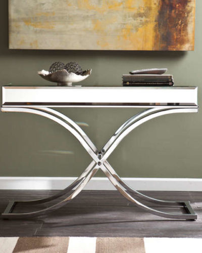 Stainless Steel Mirrored Console Table
