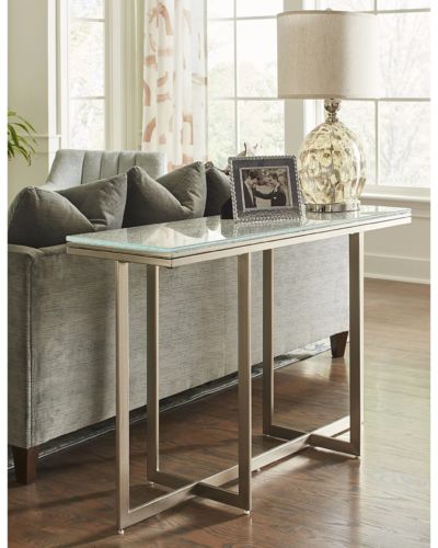 Stainless Steel Media Console Table