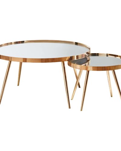 Mirror Top Nesting Coffee Table