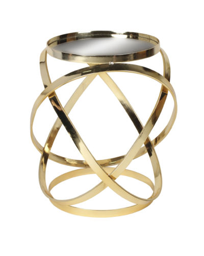 Metal Mirrored Round Side Table