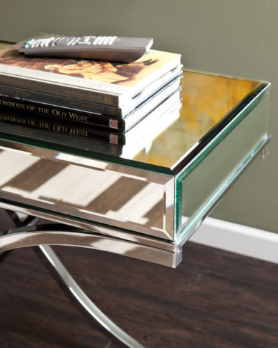 Stainless Steel Mirrored Console Table
