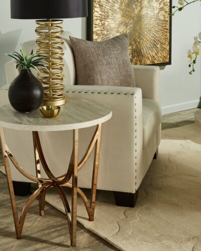 Champagne Gold End Table