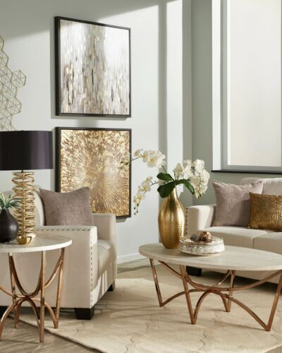 Champagne Gold End Table