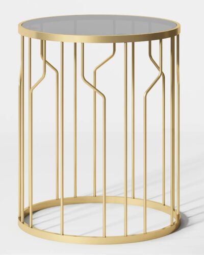 Metallic Frame Side Table