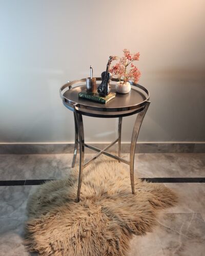 Stainless Steel Round End Table