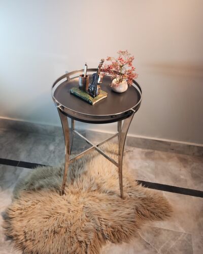 Stainless Steel Round End Table